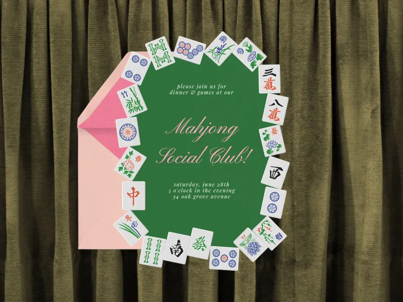 Mahjong Club - game_night - Invitation