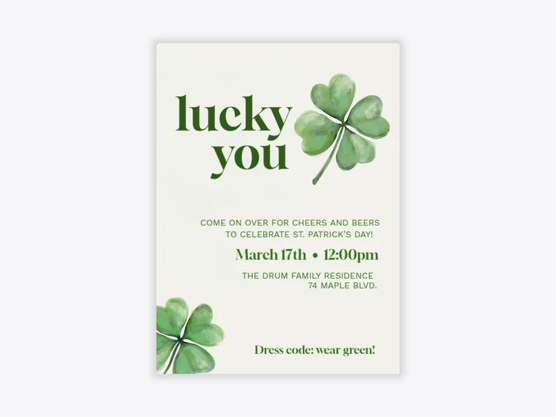 Lucky Party - st_patricks_day - Invitation