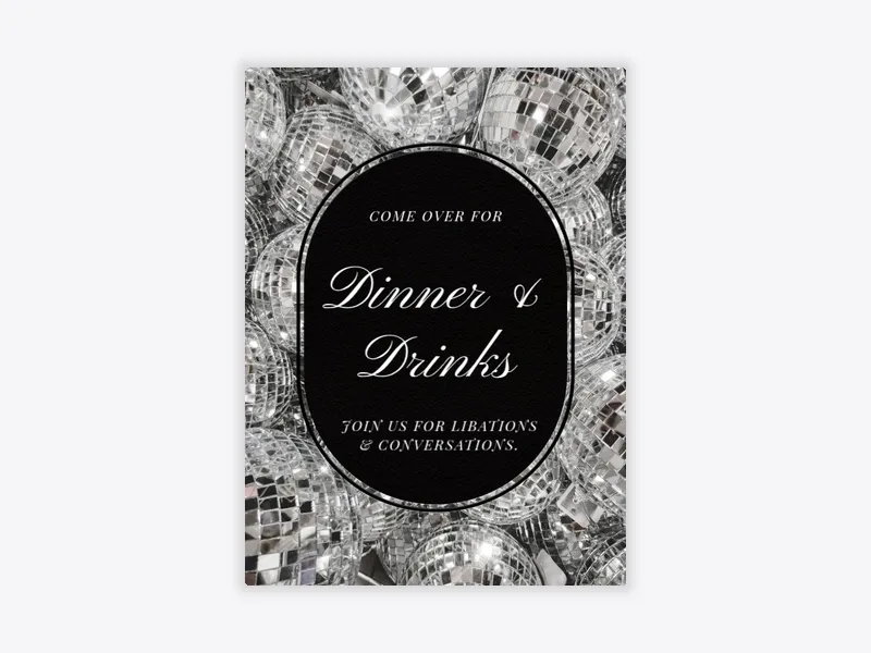 Silver Mirror Ball - featured - Invitation