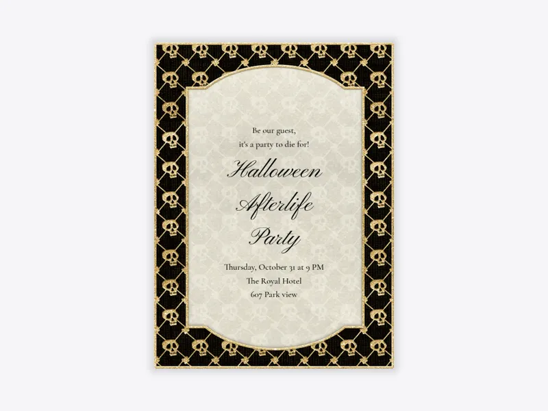 Afterlife Skulls - dia_de_los_muertos - Invitation