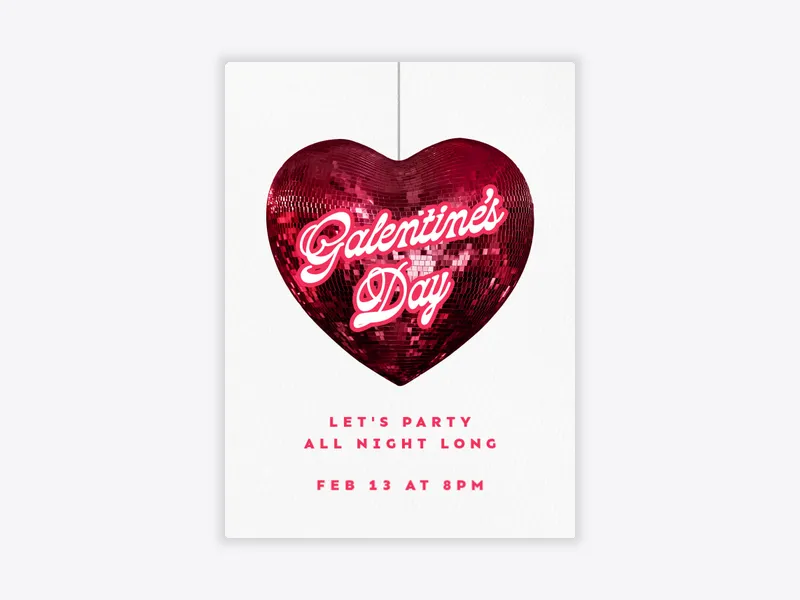 Galentine Disco - featured - Invitation