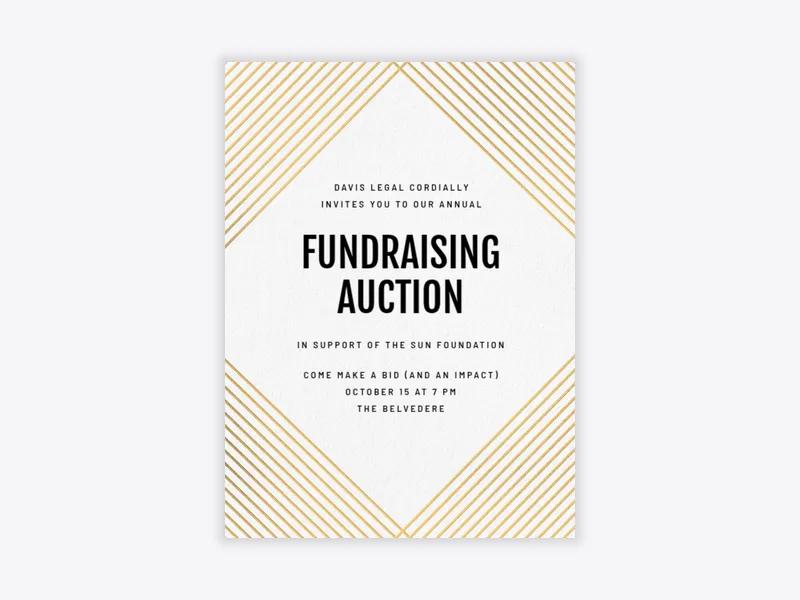 Metallic Diamond - charity_fundraisers - Invitation