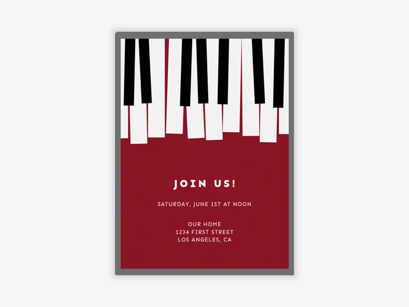 Piano Keys - kids_activities - Invitation