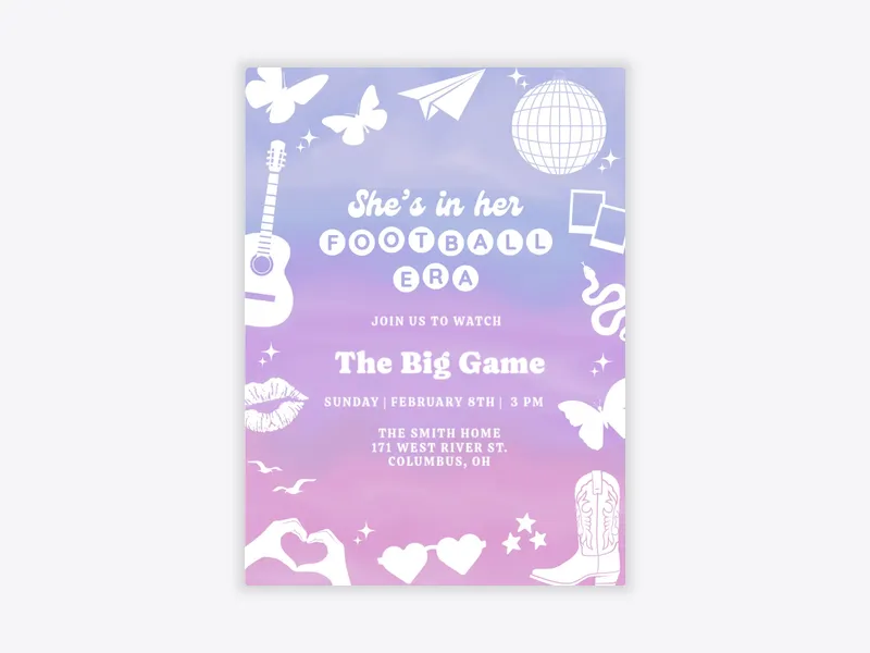 She’s in Her Football Era - tailgating - Invitation