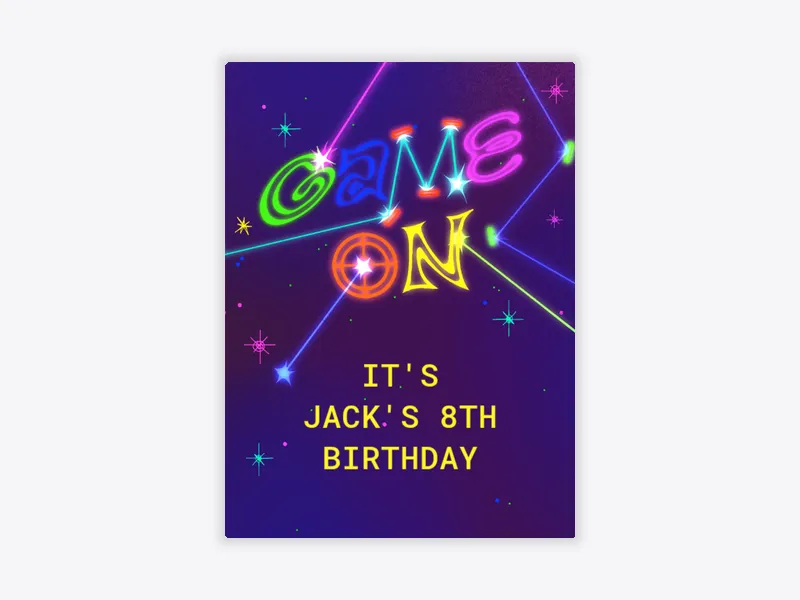 Abstract Laser Tag Party - birthday_forkids - Invitation