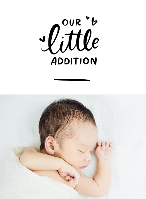 Our Little Addition (Photo) - announcement_cards - Card