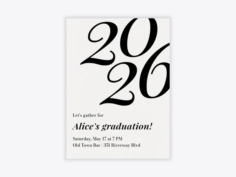 Big Milestone - graduation - Invitation