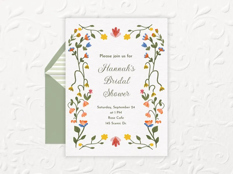 Bright Little Blooms - dinner_party - Invitation