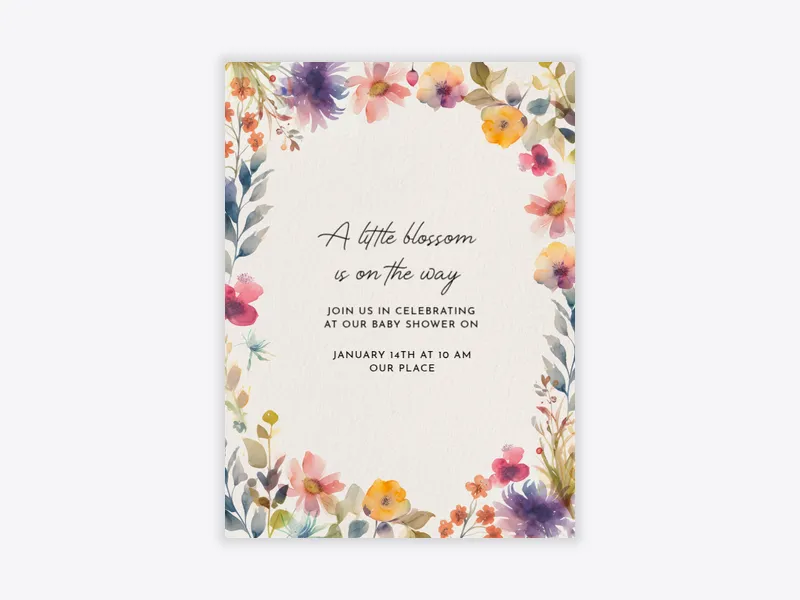 Baby Blossoms - baby - Invitation