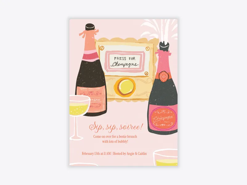 Champagne - business_anniversary - Invitation