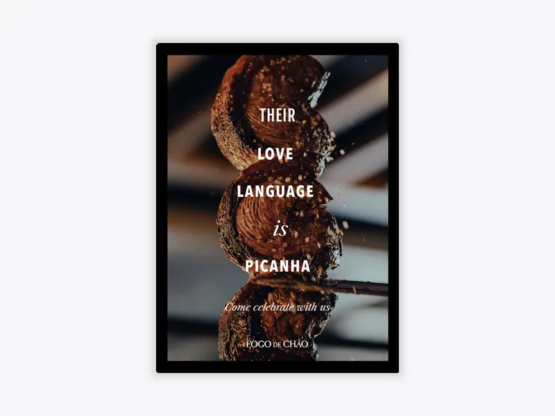 Fogo de Chão: Love Language - venues - Invitation