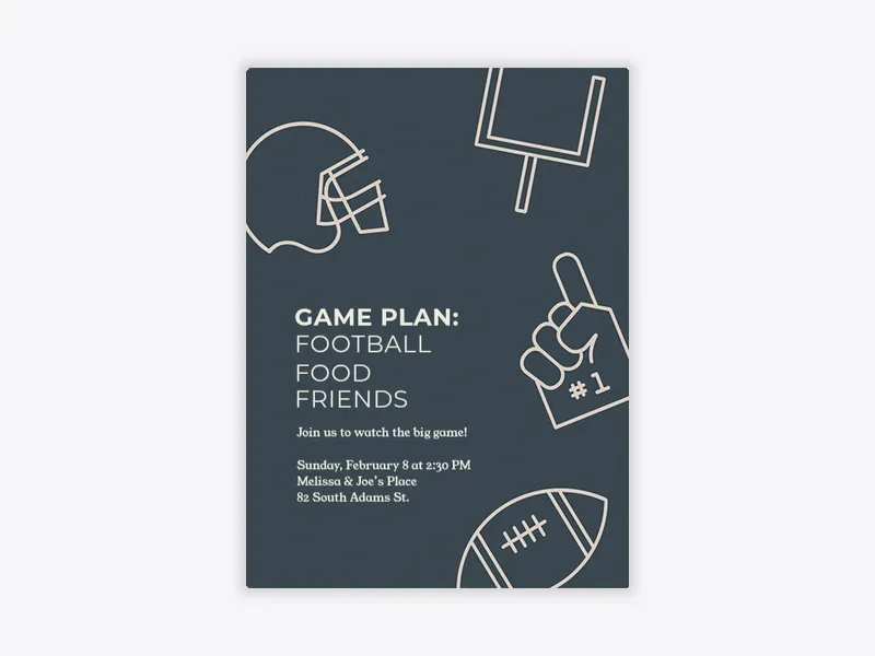 Football Icons - football - Invitation