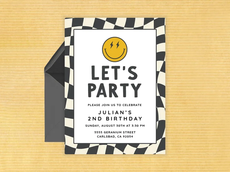 Feelin’ Groovy 2nd Birthday - 2nd_birthday - Invitation