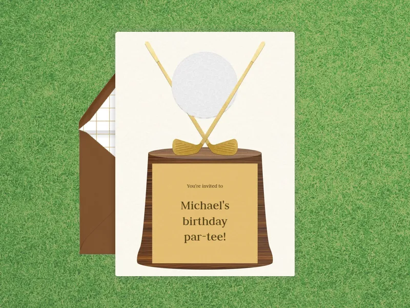 Golf Trophy - fathers_day - Invitation