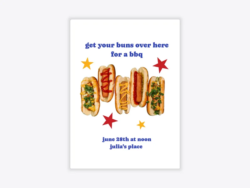 Hot Dog Hangout - tailgating - Invitation