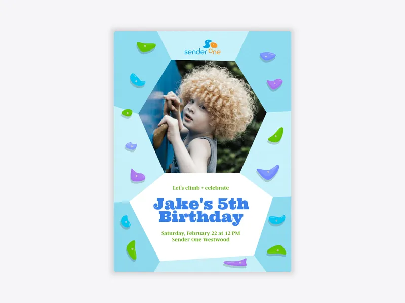 Sender One: Sky Blue Climbing Vibes (Photo) - sender_one - Invitation