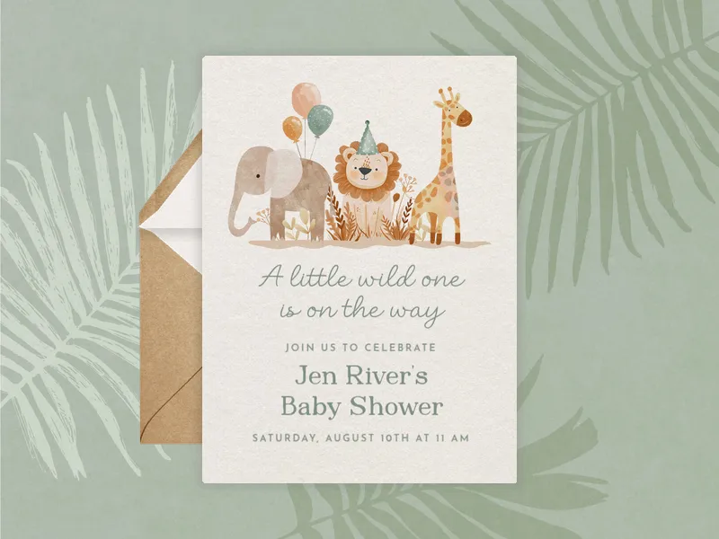 Wild One & Friends - baby_sprinkle - Invitation