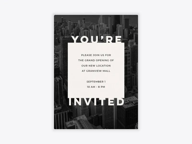 Skyline View (Photo) - business - Invitation