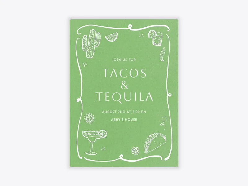 Cactus & Lime - joint_bach_party - Invitation
