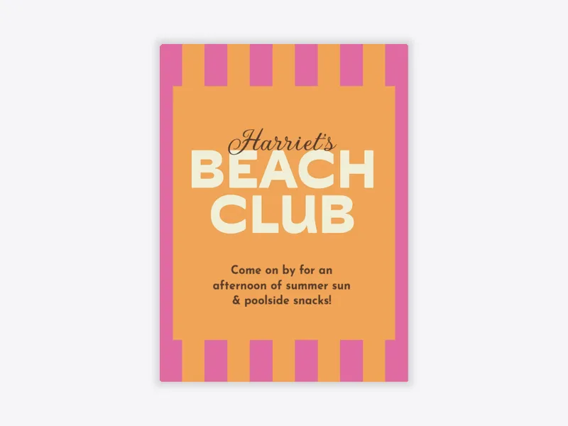 Beach Club - joint_bach_party - Invitation