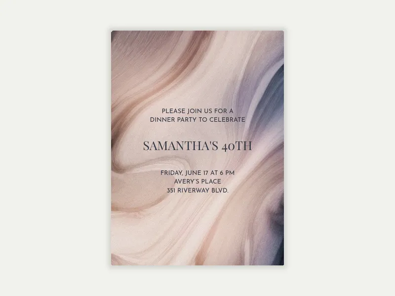 Agate Swirl - adults - Invitation