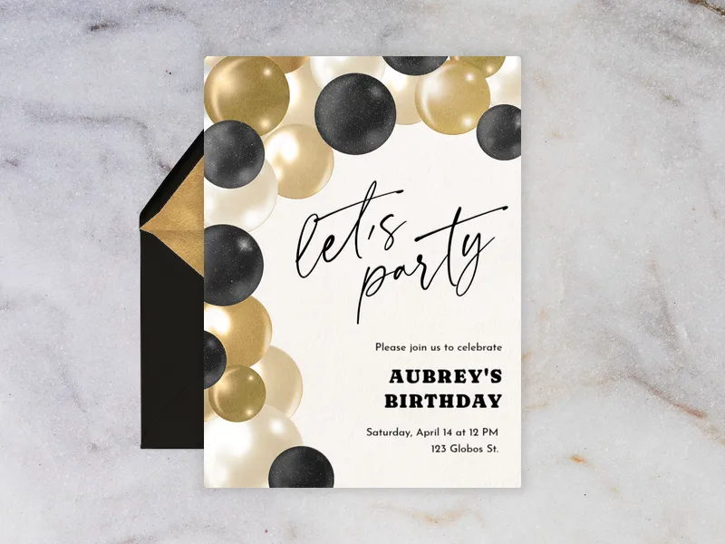 Balloon Arch - tween_birthday - Invitation