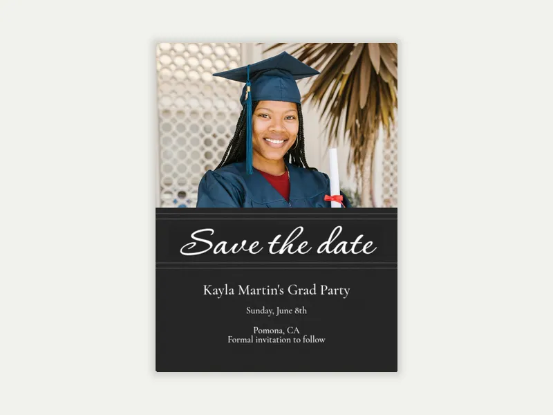 Timeless Moments (Photo) - graduation_save_the_date - Invitation