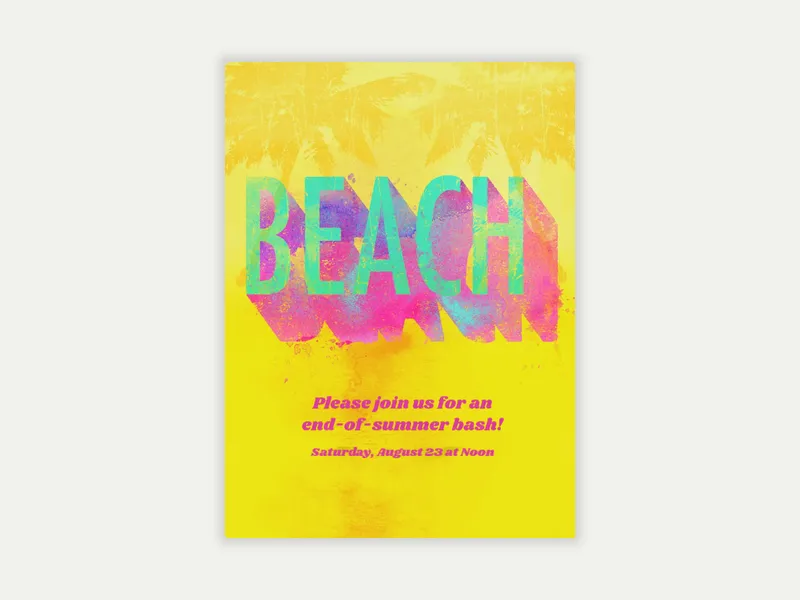 Bold Beach Party - juneteenth - Invitation