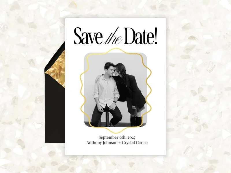 Green Better Half - Save the Date (Photo) premium template design