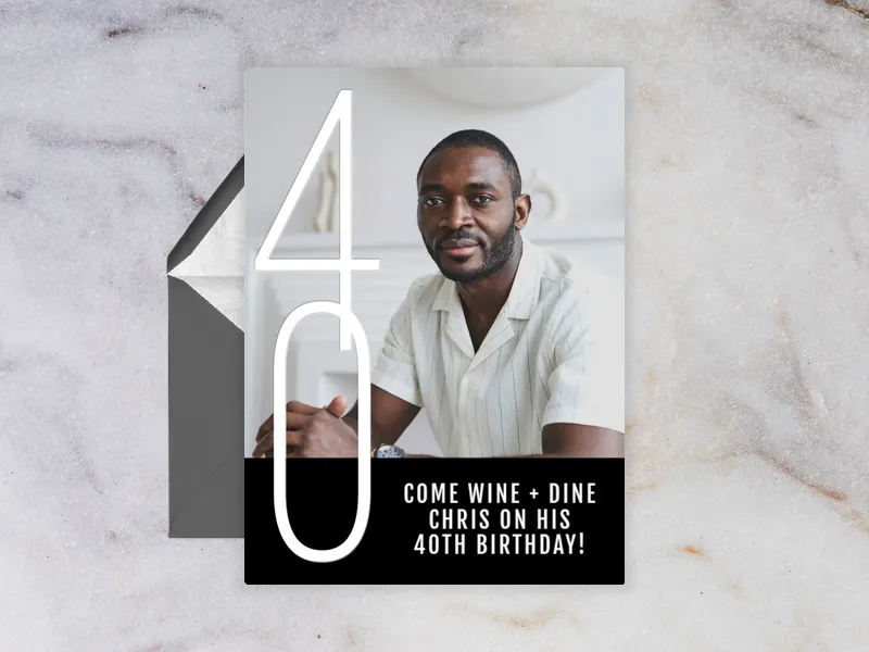 The Big Birthday (Photo) Invitation premium template design