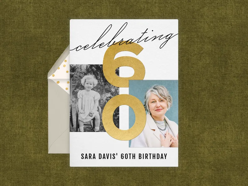 Celebrating (Photo) - 60th_birthday - Invitation