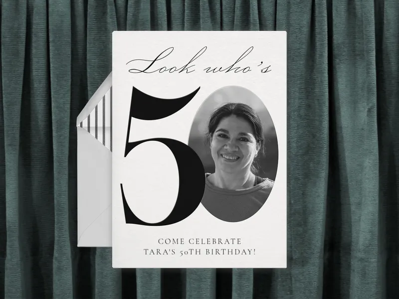 Classic Black & White (Photo) Invitation premium template design