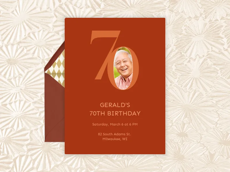 Classic Decade (Photo) Invitation premium template design
