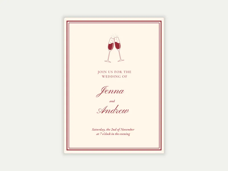 Clink & Drink - elopement_party - Invitation