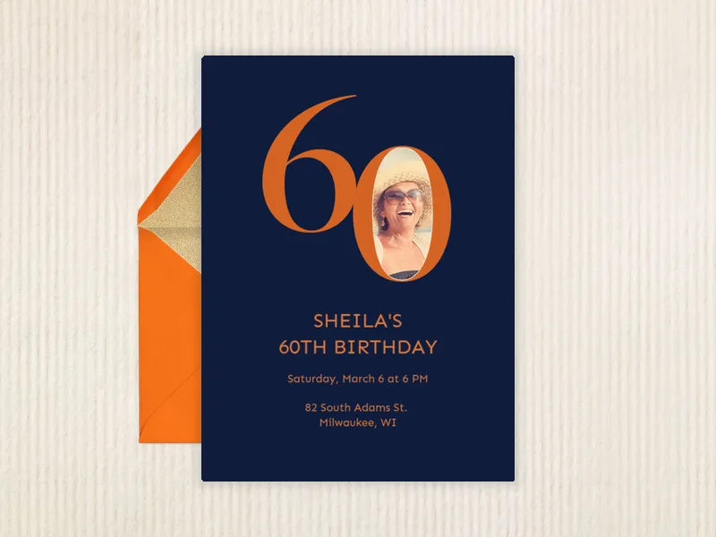 Classic Decade (Photo) Invitation premium template design