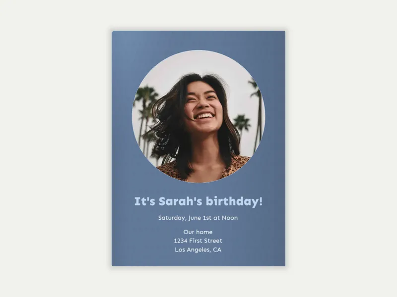 Cornflower (Photo) Invitation free template design
