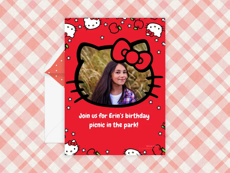 Sanrio’s Hello Kitty & Friends: Cute to the Core Teen (Photo) Invitation premium template design