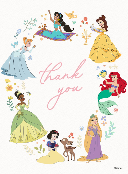 Disney: Princess Friends Thank You - disney_cards - Card