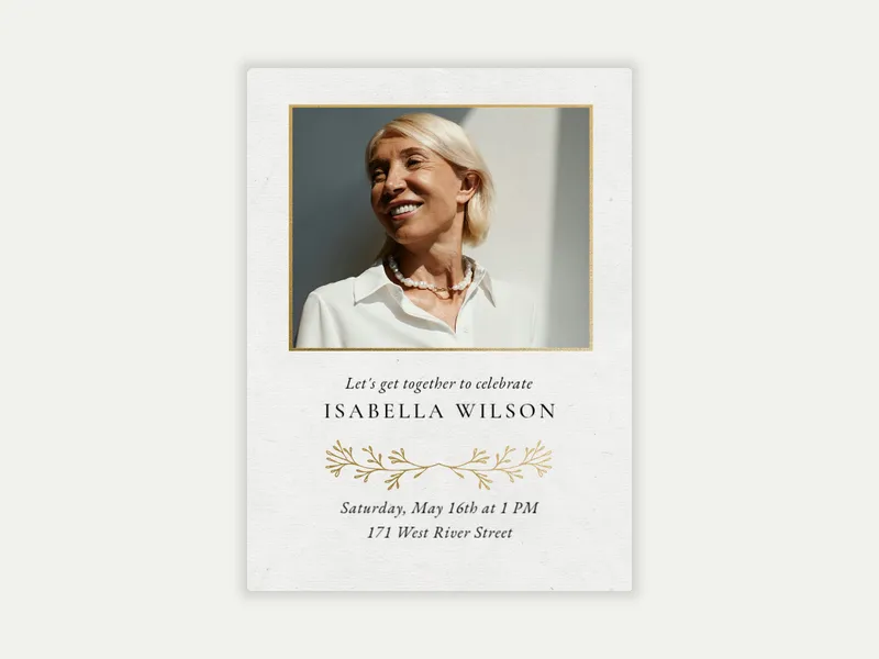 Floral Divider (Photo) Invitation free template design