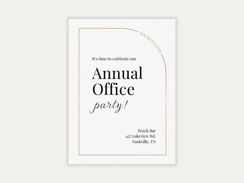 Go for Gold - year_end_celebrations - Invitation