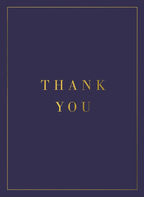 Gold Serif Thank You (Purple) - thankyou_cards - Card