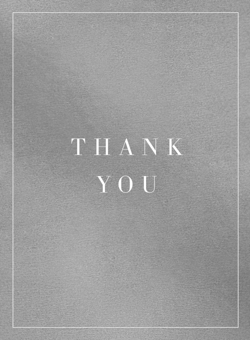 Gold Serif Thank You (Silver) - thankyou_cards - Card