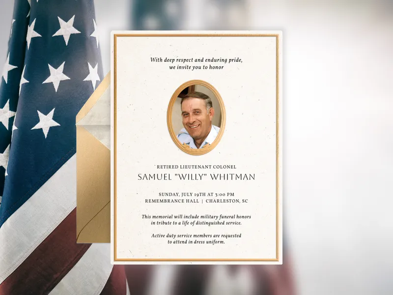 Golden Frame (Photo) Invitation premium template design