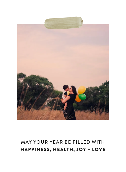 Happiness, Health, Joy + Love (Photo) - new_years_cards - Card