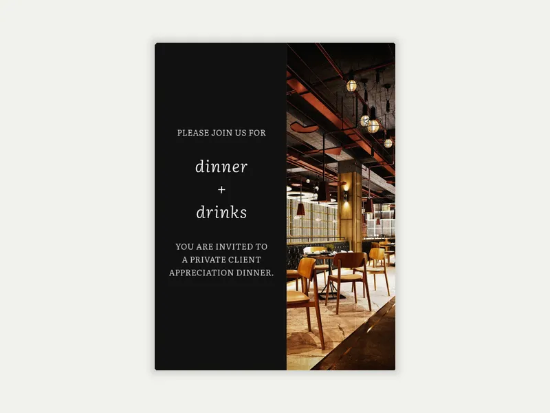 High Rise (Photo) Invitation free template design