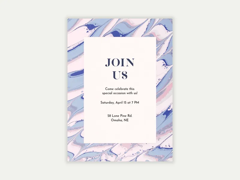 Hydro Dip Border - business - Invitation