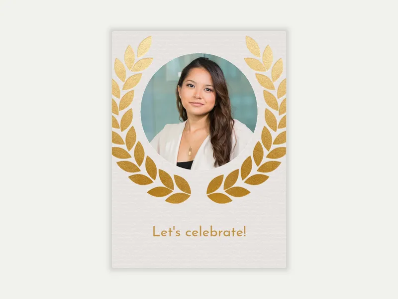 Laurel Greek Letters (Photo) Invitation free template design