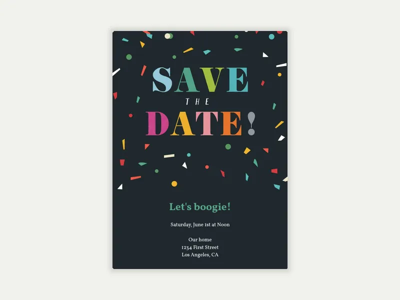 Merriest Confetti - Save the Date - business_save_the_date - Invitation