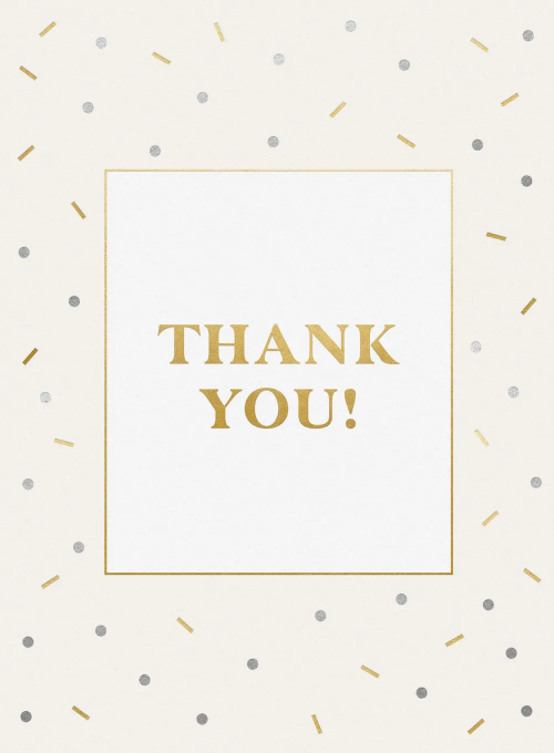 Minimalist Confetti - thankyou_cards - Card