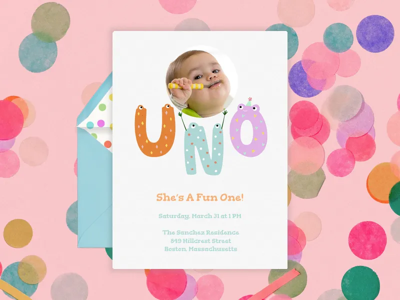 One (Photo) Invitation premium template design